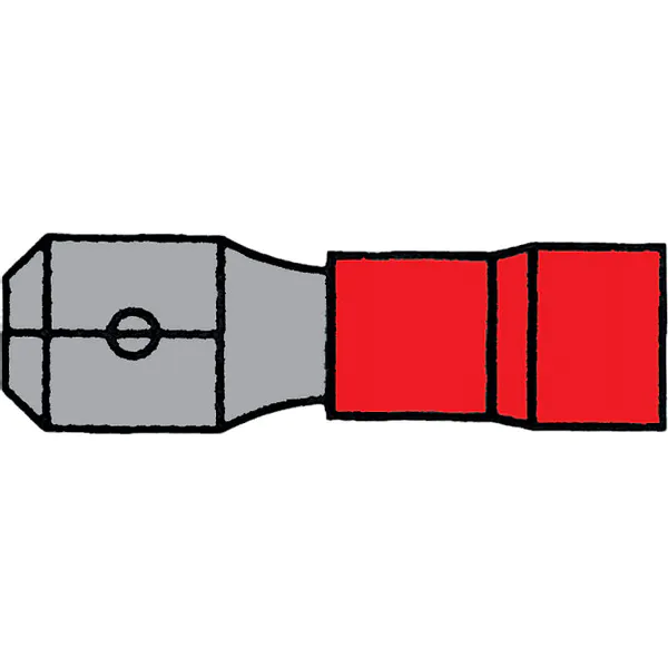 Hovedbilde Flatstift gul 6,4 x 0,8mm, 10-stk