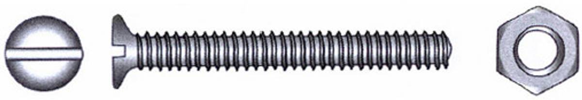 Maskinskrue m/mutter A4 DIN 963/934, 3 x 10 mm, 10 stk