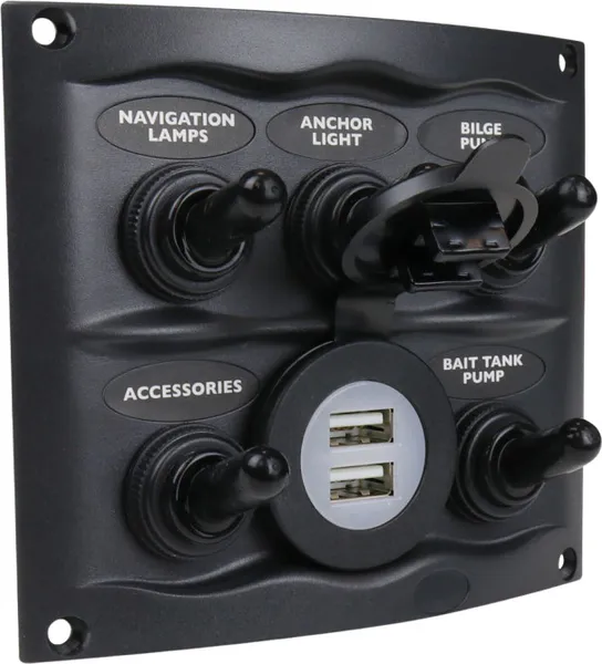 Hovedbilde BEP Bryterpanel 5 brytere + USB