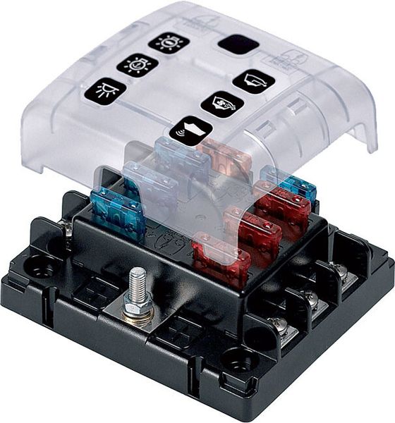 Hovedbilde BEP Sikringsholder m/lokk for 6 ATC sikringer