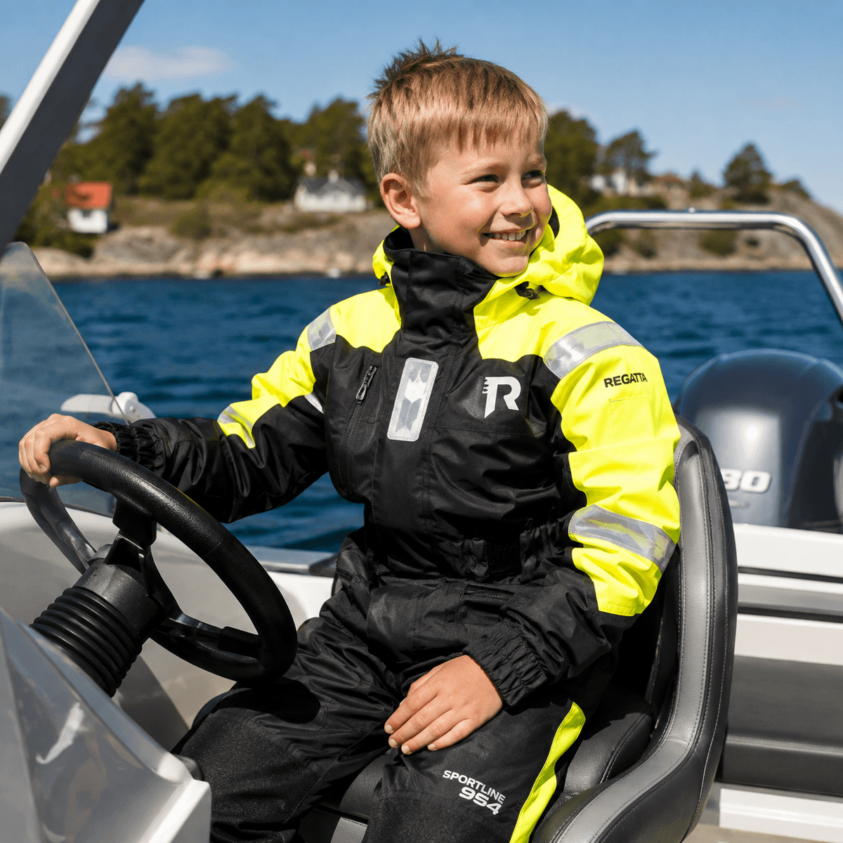 Regatta Sportline 954 Junior flytedress 50N – sort/gul