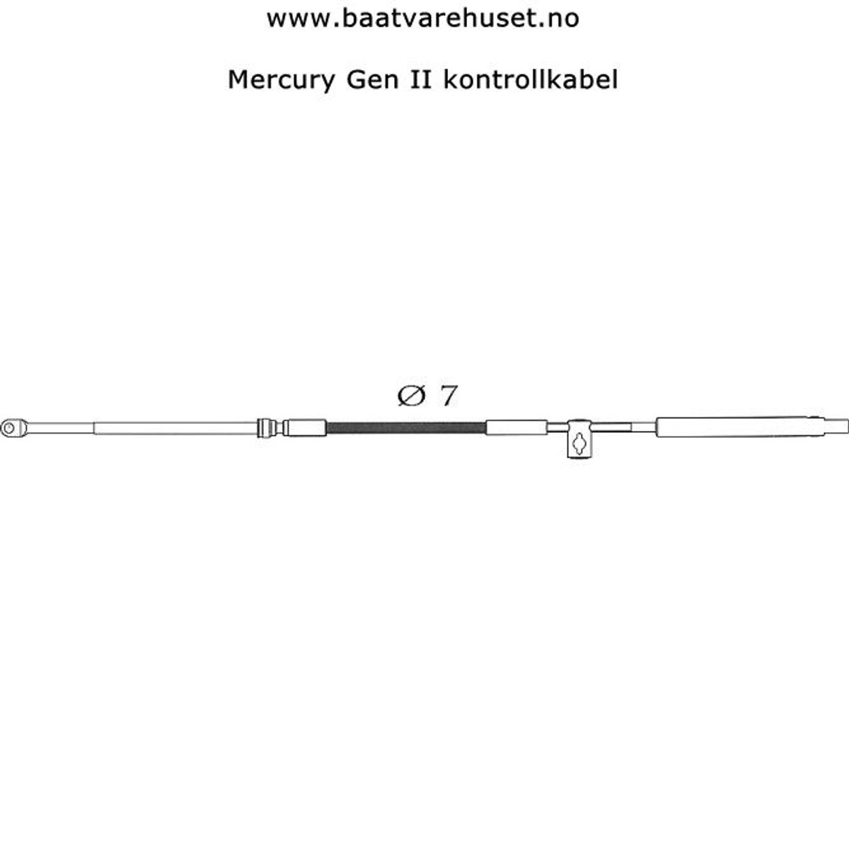 Ultraflex Mercury GEN II gir / gasskabel C36 20