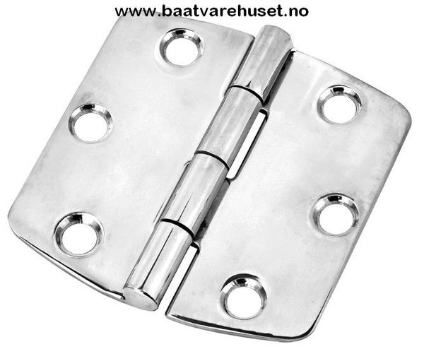 Hovedbilde Hengsel dempet rustfritt 74x60mm