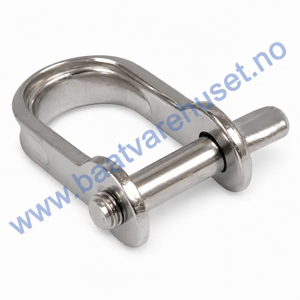 Hovedbilde D-sjakkel rett, flat 6mm