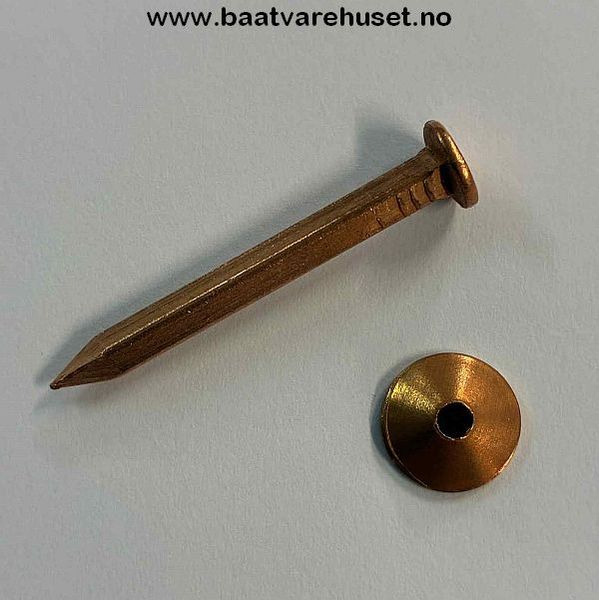 Hovedbilde Båtsøm-kobber m/roe 2mm x 25mm, 20pk
